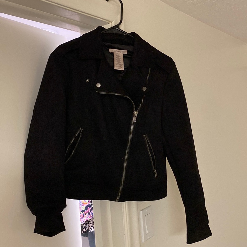 Faux suede black jacket.